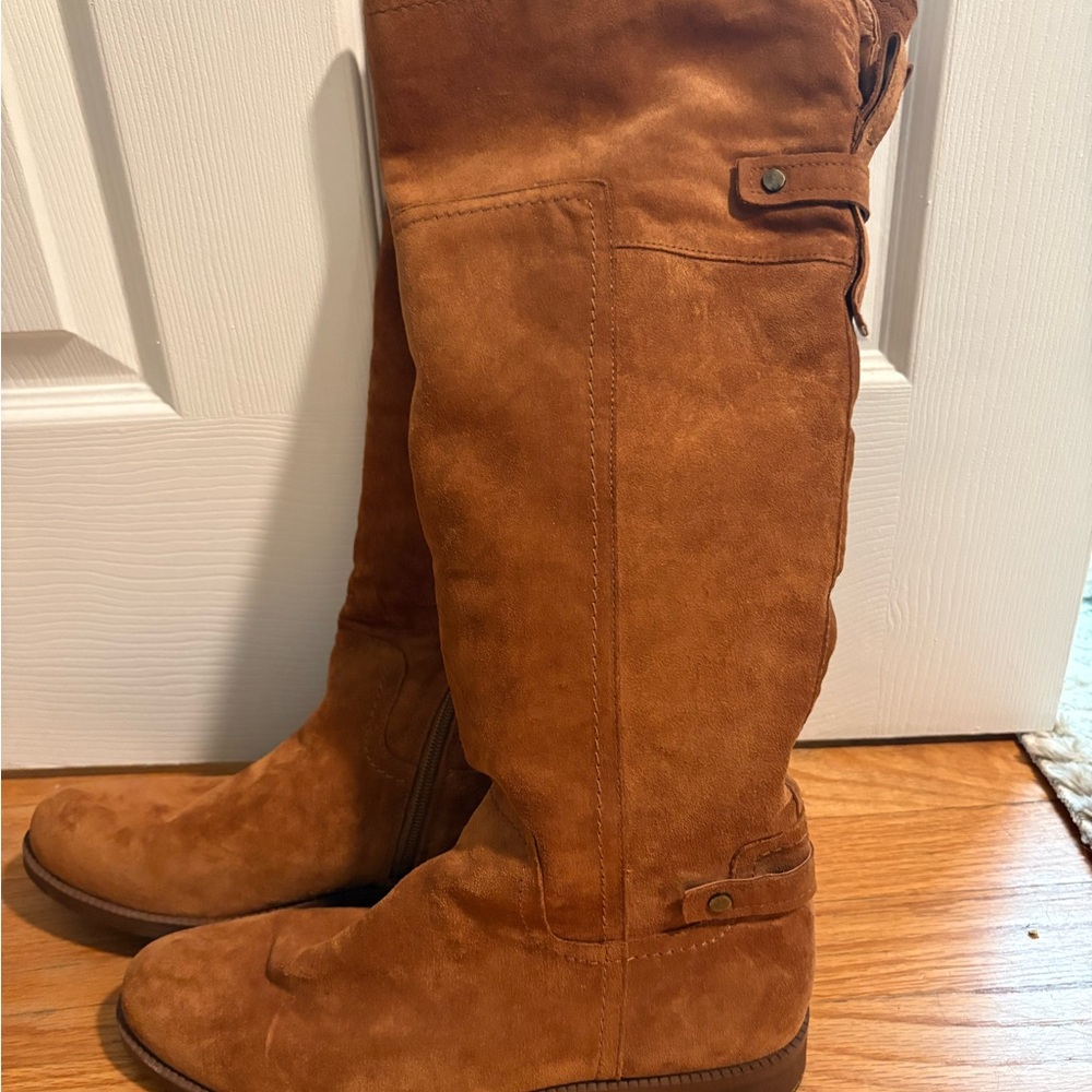 Franco Sarto Brown Suede Knee-High Boots
